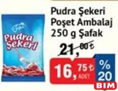 ŞAFAK PUDRA ŞEKERİ POŞET AMBALAJ 250 G ŞAFAK PUDRA ŞEKERİ POŞET AMBALAJ 250 G